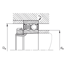 ���{(di��o)�����S�� 2208-K-2RS-TVH-C3, ����(j��) DIN 630 ��(bi��o)��(zh��n)����Ҫ�ߴ�, �F�����F�� 1:12���ɂ�(c��)���ܷ�